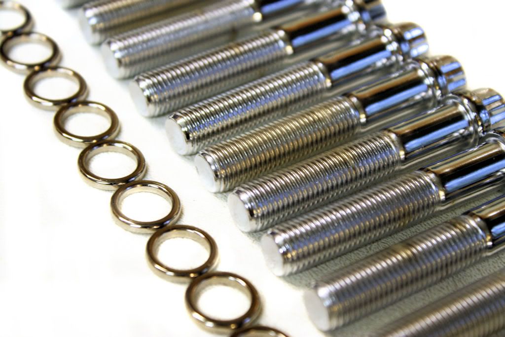 Harley Panhead Shovelhead 12 point cylinder head bolts Chrome big twin