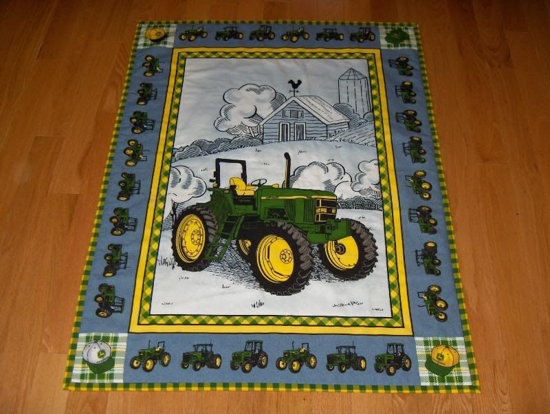 Baby Boy JOHN DEERE Fabric Crib Bedding SET Rag Quilt Nursery TRACTORS
