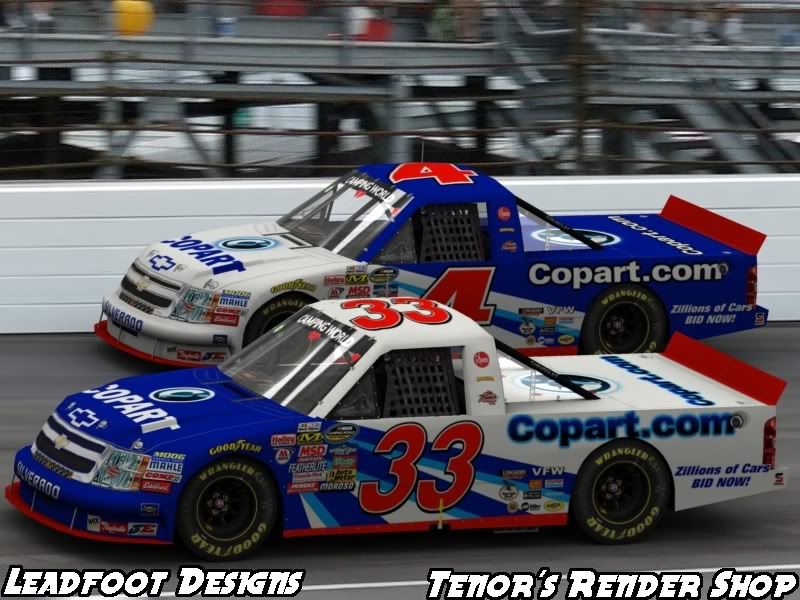 Ron Hornaday Copart Silverado Fictional based off Todd Bodine's Copart 