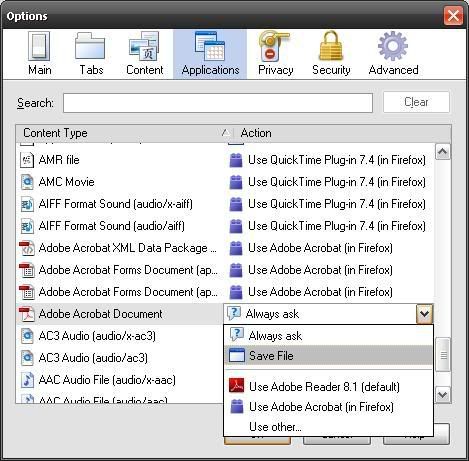 Firefox PDF Option
