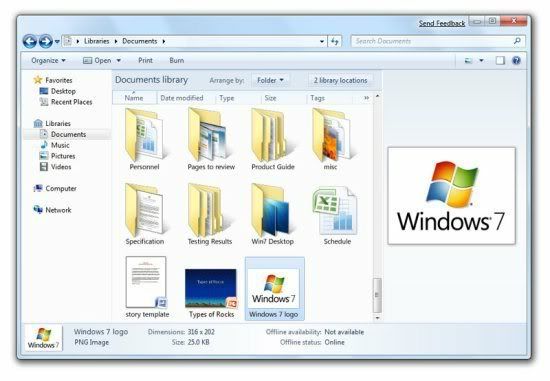Windows Explorer di Windows 7