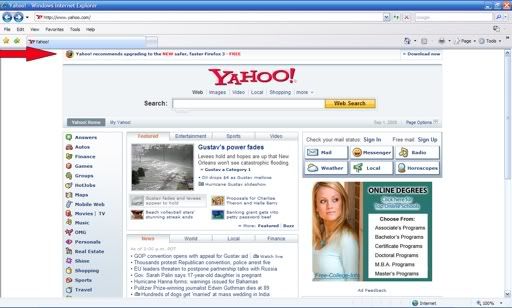 Yahoo merekomendasikan Firefox