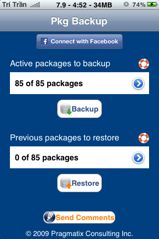 PKGbackup - backup các ứng dụng cài từ Cydia,ko còn sợ phải restore iphone-ttran