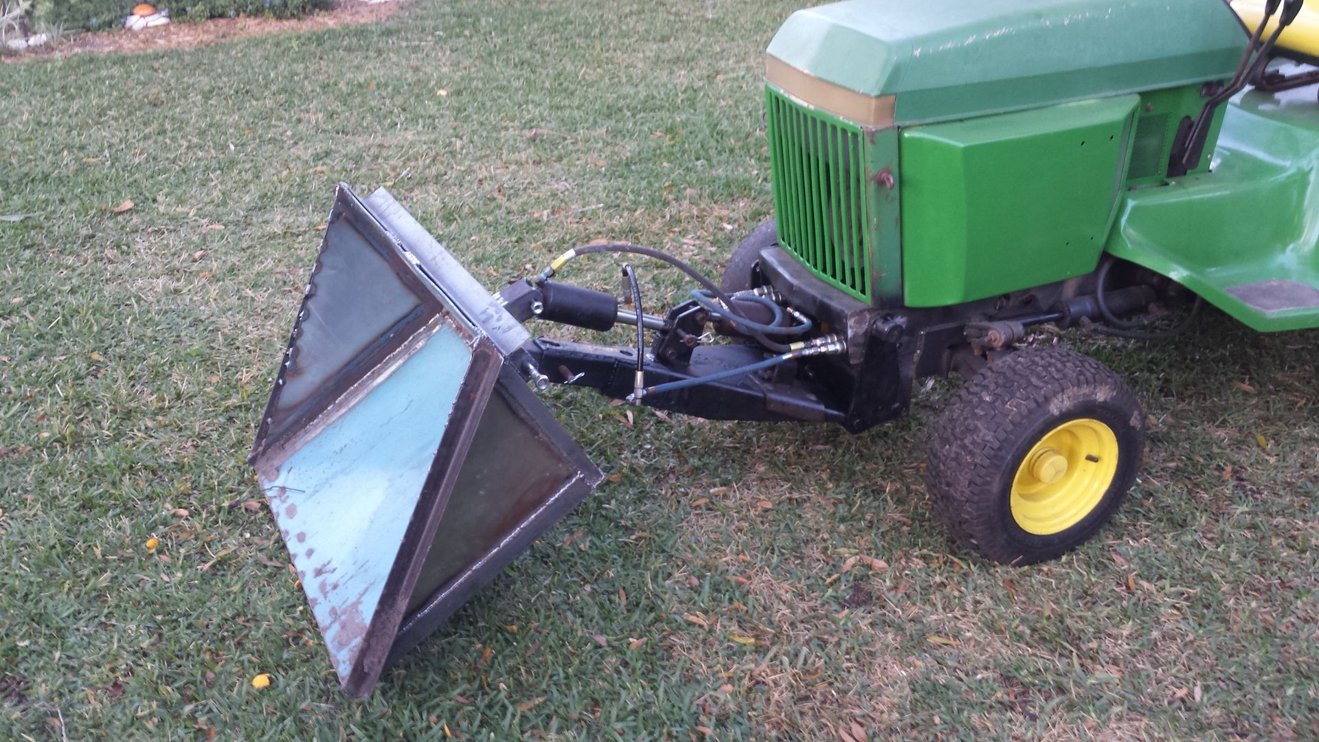 50 home made front bucket on 318 The