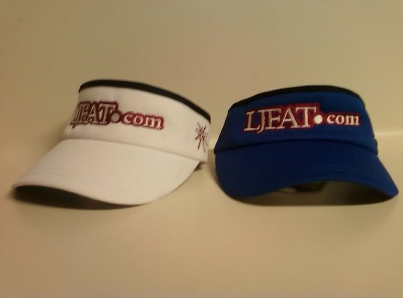 The new LJFAT visors are in and available for $20. They are Headsweats brand and are machine washable. PM me or Jason for yours. LJFAT Visors