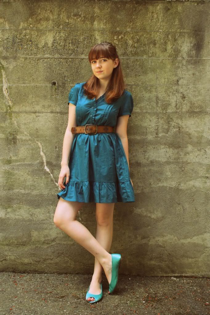 the clothes horse, shirtdress, remix, daily outfit, teal, summer