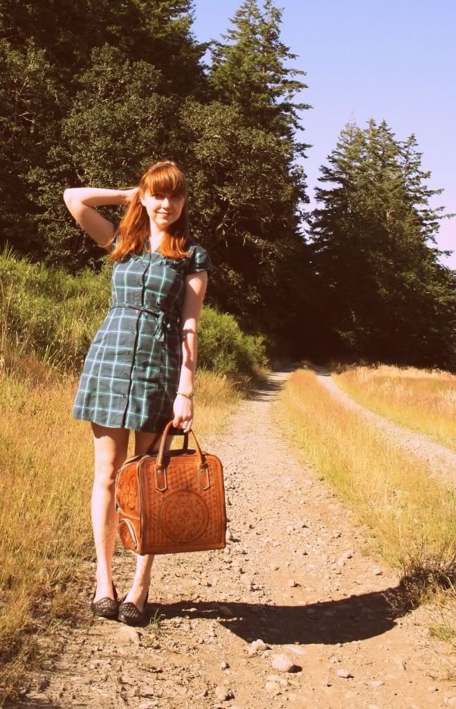 theclotheshorse, the clothes horse, clothes horse, daily, style, fashion, outfit, summer, plaid, shirtdress, leather bowling bag, vintage, sea shell ring