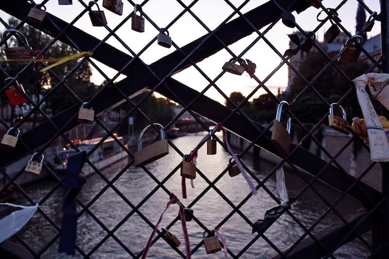 the clothes horse, paris, seine, notre dame, stain glass windows, fashion, personal style, aviators, nueu, black tights, bloch wedges, patent shoes, built by wendy, ruffle dress, redhead, shakespeare & company, pont des arts bridge, padlock bridge