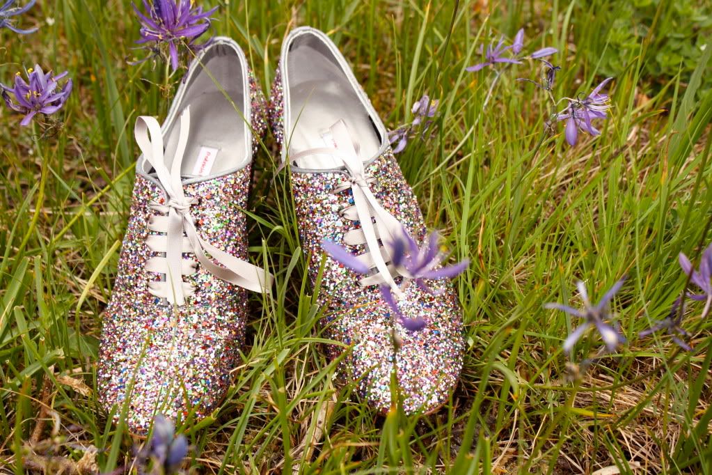 the clothes horse, detail of the week, glitter shoes, glitter brogues, modcloth, retro, silver, vintage, sparkle, daily outfit, fashion, style