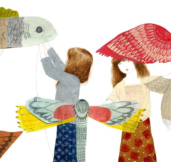 julie morstad, illustration, art, the clothes horse, drawings, whimsical, surreal