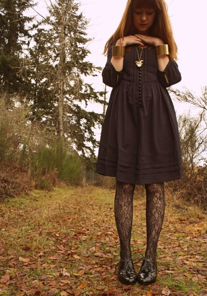 the clothes horse, clothes horse rebecca, fashion, daily outfit, personal style, demure dress, H&M, navy dress, lace tights, patent wedges, lake