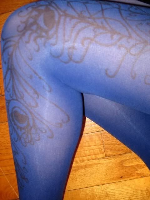 tights, peacock, feathers, drawing, customized