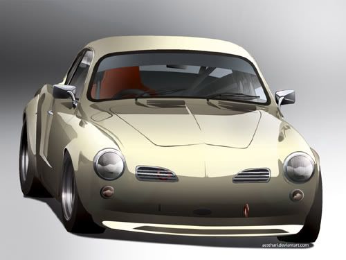 More vexel paintings and this time 2 versions of the Karmann Ghia