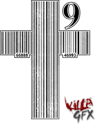 bar code logo. Tech-N9ne-Barcode-Cross-Logo-