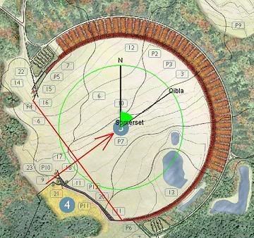 Mecca orientation of crescent