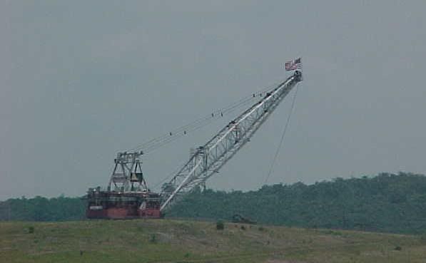 Drag line with flag