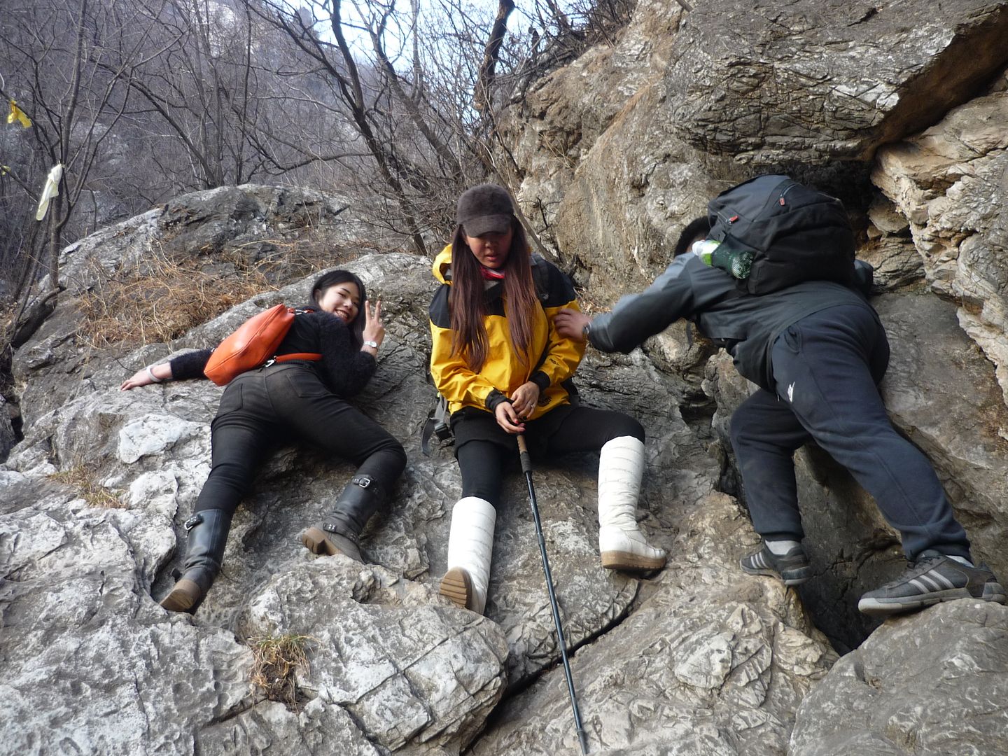 Beijing Friends Climbing During the Great Wall Hike photo 2014-03-08115041_zps81eff4c2.jpg