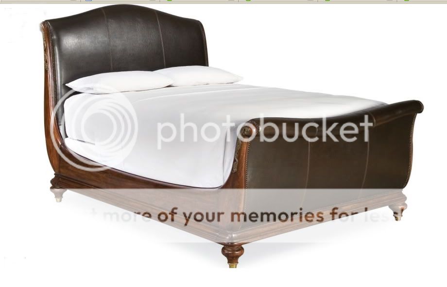 Thomasville Furniture Hemingway Queen Leather Sleigh Bed