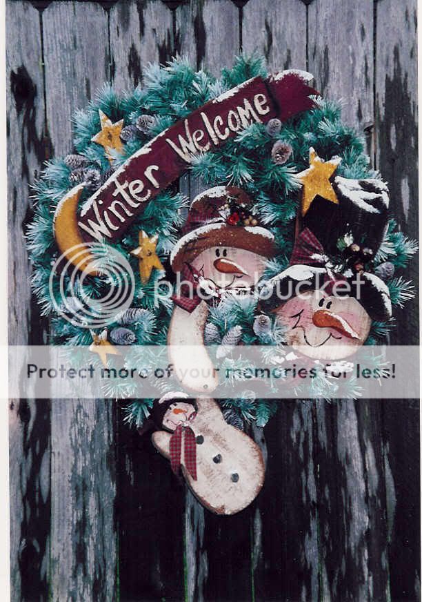 WOOD CRAFT CHRISTMAS SNOWMAN WREATH PATTERN #WW103 ~ PATTERN~  