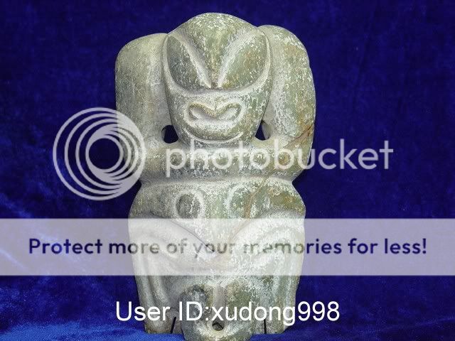 HongShan Jade Totem Statue With Eagle  