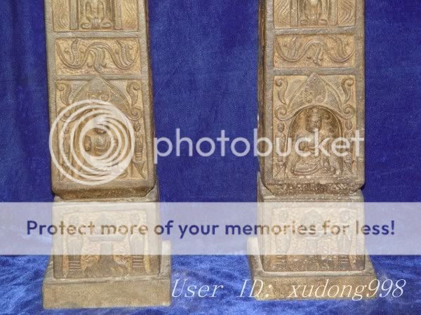 Chinese Stone Stupa With Buddha  