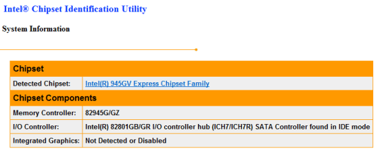 intel chipset identification utility windows 10